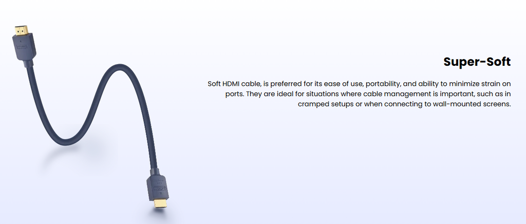 AH-HDMI-PSS-1 - 1M Blue 8K Super Soft HDMI 2.1 Premium Cable - SKU 3721963