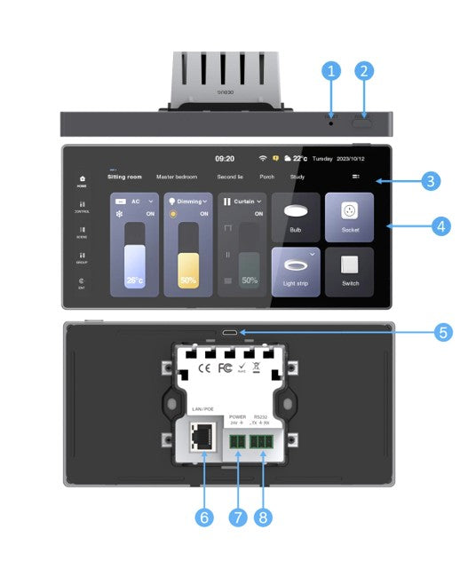 NEW Product!  LWRA 21:9 Control TP 6.9Inch Android 11 JAVA SCRIPT - AH SKU 610014
