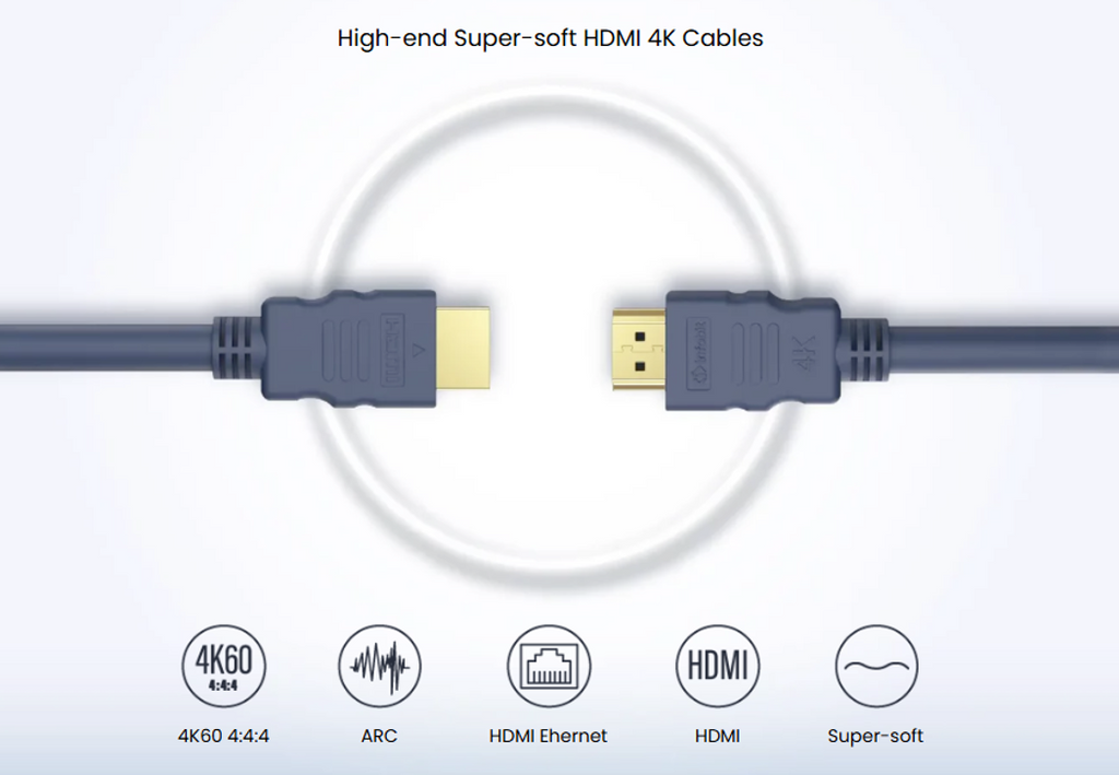 AH-HDMI-SS-10 - 10M Blue 4K 444 Super Soft HDMI 2.0b Premium Cable - SKU 3726838