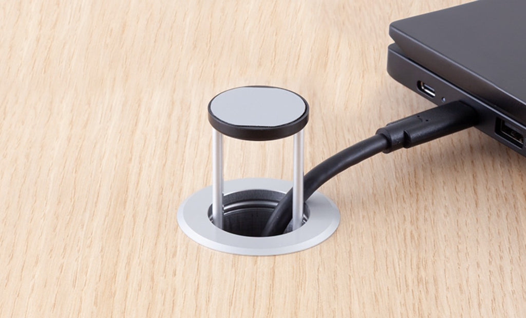 LWR C-PopUp-10RN In Table Pop Up Cable Manager - Silver SKU 91330024