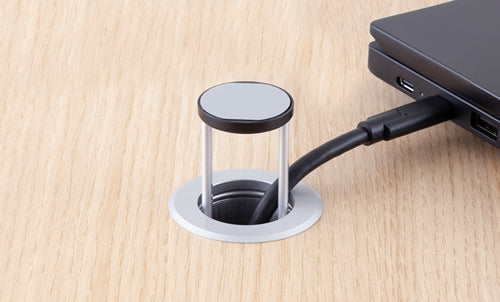 LWR C-PopUp-10RN In Table Pop Up Cable Manager - Silver SKU 91330024