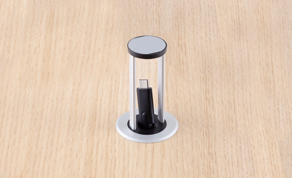 LWR C-PopUp-10RN In Table Pop Up Cable Manager - Silver SKU 91330024