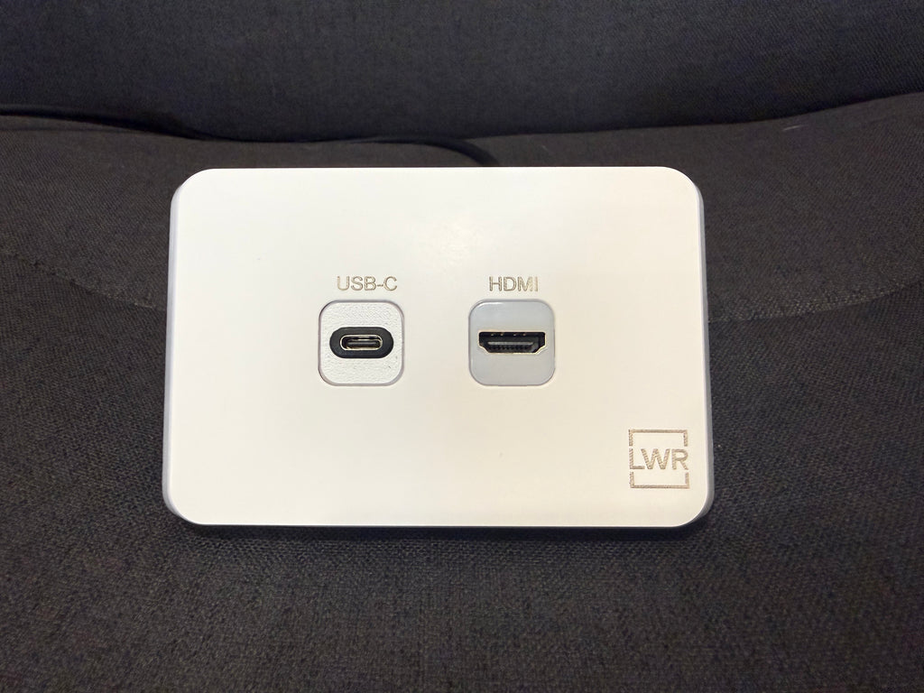Palinka USBC HDMI Wall Plate Kit White - LWRA-USBCHDMI-WPMECH-K