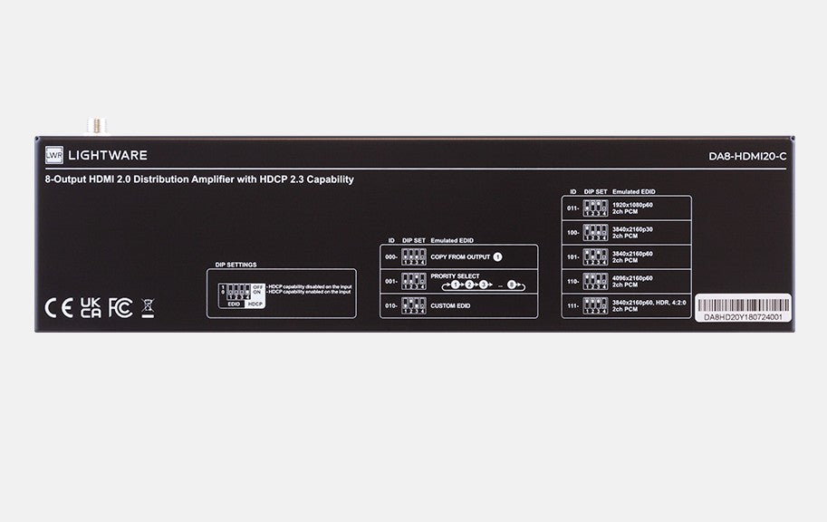 LWR DA8-HDMI20-C HDMI DA - one HDMI to Eight HDMI Inc EDID HDCP MGR SKU 91320012