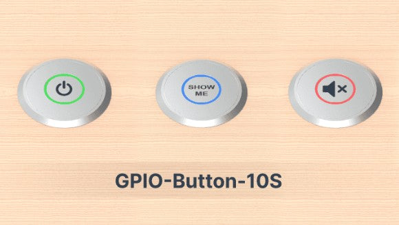 LWR GPIO-BUTTON-10S In Table Control RGB IO Button - Silver SKU 91570010