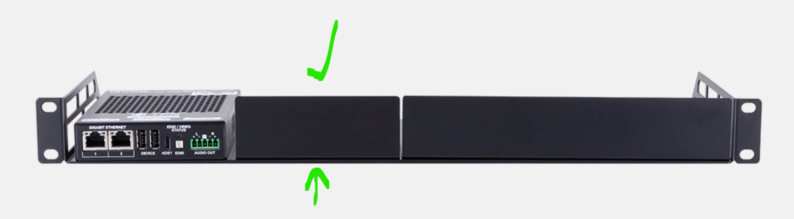 RACK COVER QTR size cover for 1RU Rack Shelf - Lightware 1/4 & 1/2 RU Products 55400271