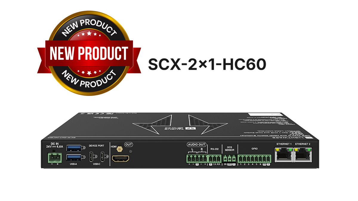 100W Taurus SCX-2x1-C60 Pro AV UC Auto Switch 2x1 USBC/HDMI/USB3 to HDMI 2/4/5K - SKU 91310133
