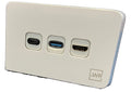 AU MADE - Palinka USBC HDMI USBA WP White - USBC-HDMI-USBA WPMECH-W SKU's 23531000, 23511100 & 23521110 & 23532110